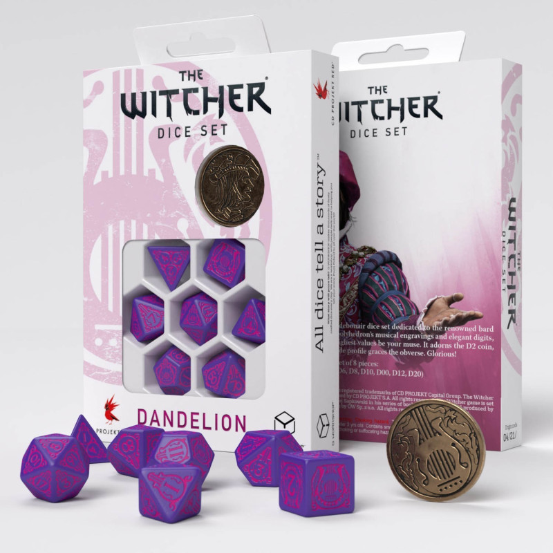 The Witcher Dice Set. Dandelion - the Conqueros of Hearts