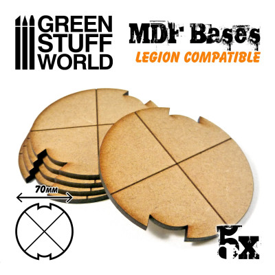 MDF Bases - Round 70 mm (Legion)