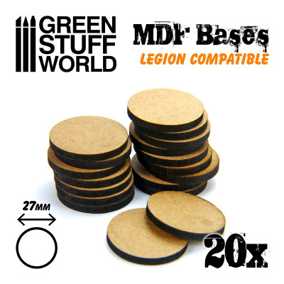 MDF Bases - Round 27 mm (Legion)