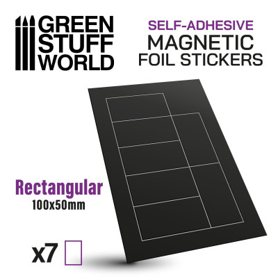 Rectangular Magnetic Sheet SELF-ADHESIVE - 100x50mm