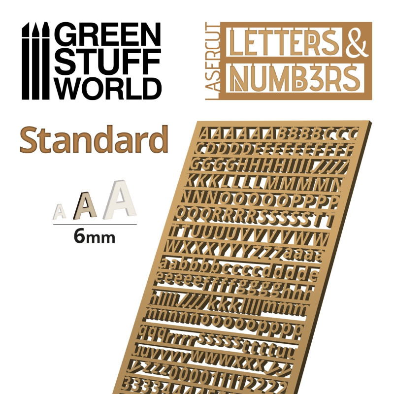 Letters and Numbers 6 mm STANDARD