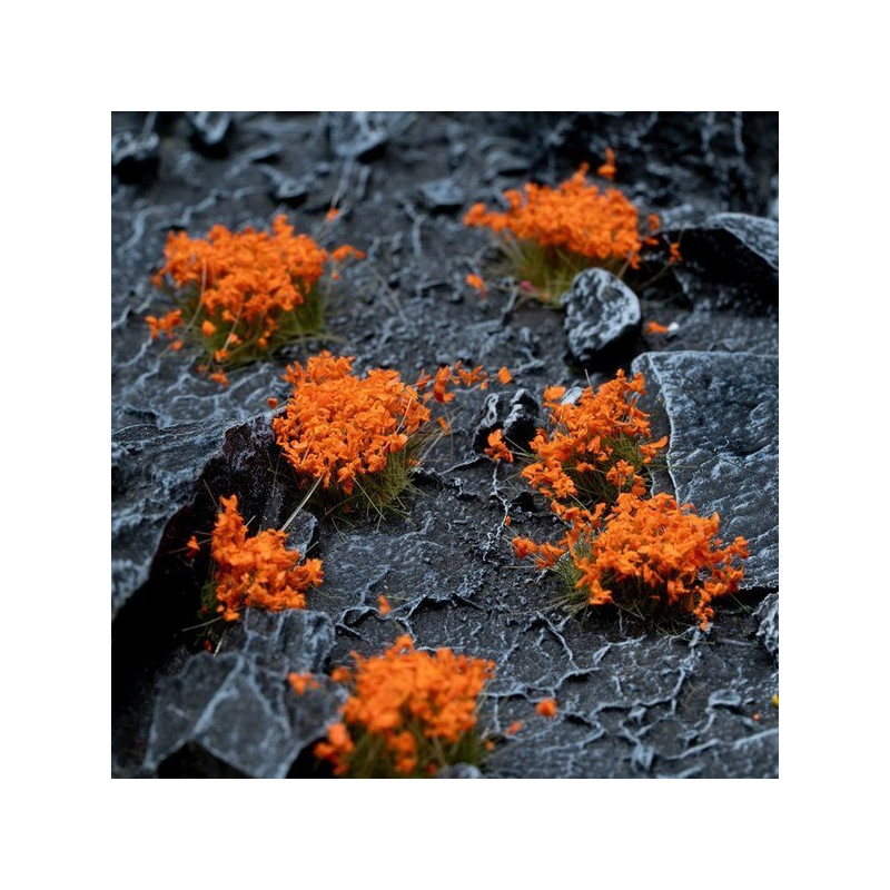 Gamers Grass Tufts: Orange Flowers