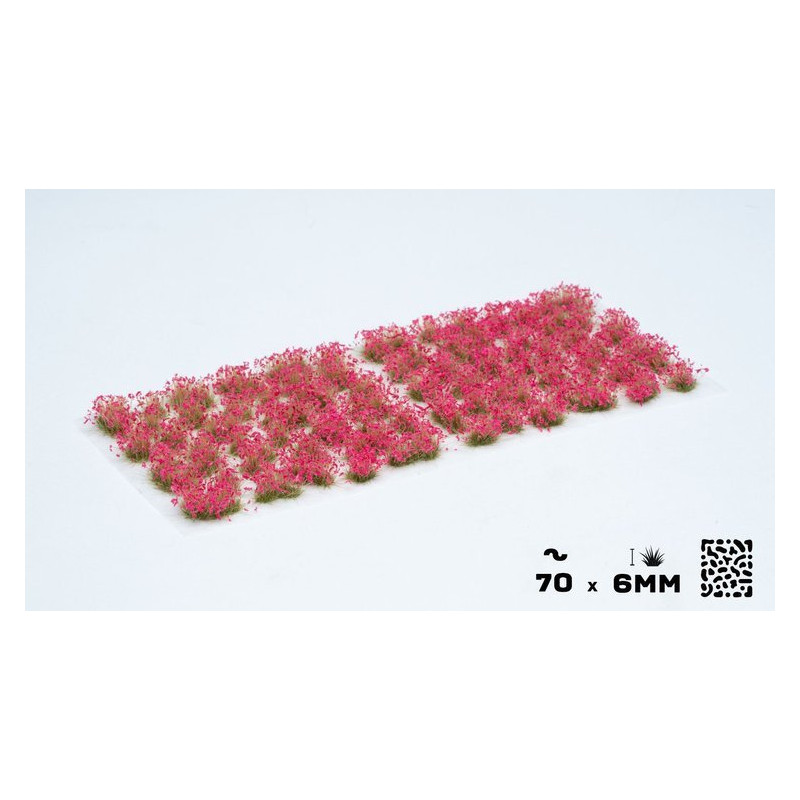 Gamers Grass Tufts: Pink Flowers