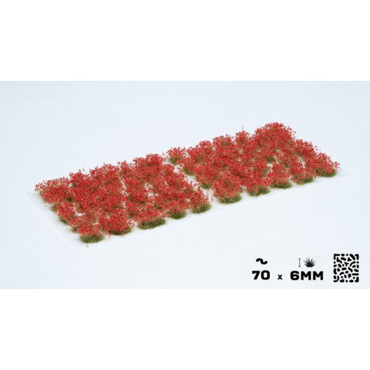 Gamers Grass Tufts: Red Flowers