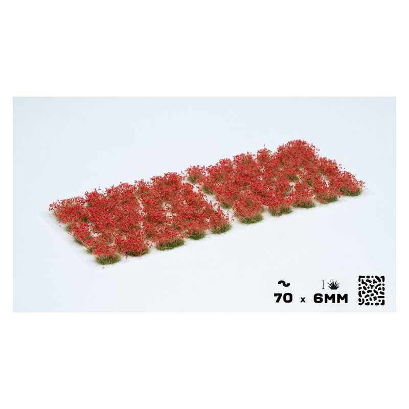 Gamers Grass Tufts: Red Flowers
