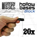Hollow Plastic Bases - BLACK 25mm