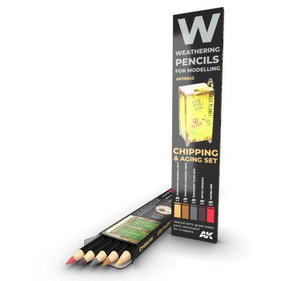 Watercolor Pencil Set Chipping and Aging Set