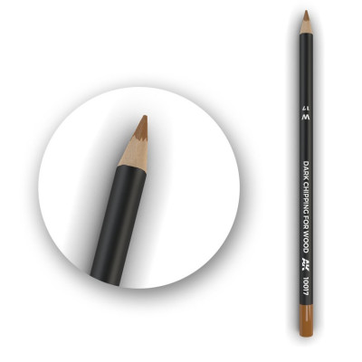 Watercolor Pencil Dark Chipping for Wood