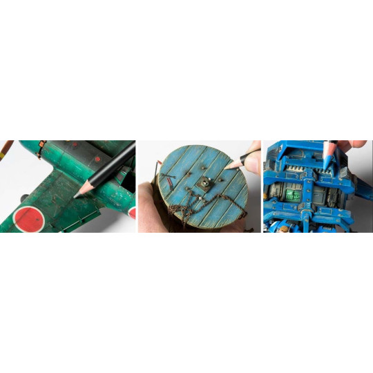 Watercolor Pencil Dark Chipping for Wood