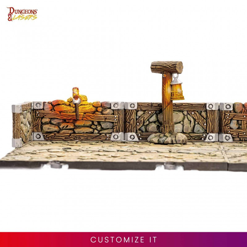 Dungeons & Lasers: Dwarven Mine Half-Height Walls