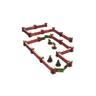 WW2 Normandy Wall w. Gate (low)