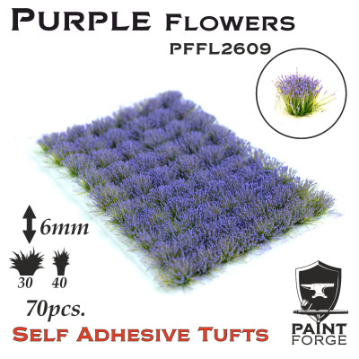 Paint Forge Tuft 6mm Purple Flowers
