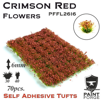 Paint Forge Tuft 6mm Crimson Red Flowers
