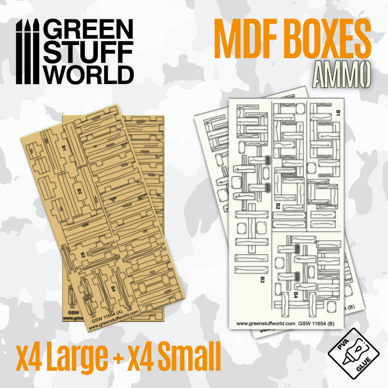 Rectangular wooden MDF boxes