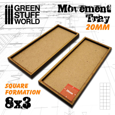 MDF Movement Trays 20mm 8x3
