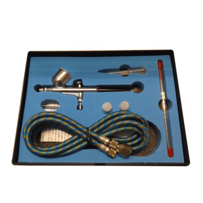 Aerograf TG 130K Professional + 3 dysze 0,2+0,3+0,5 mm + wąż 1,8m