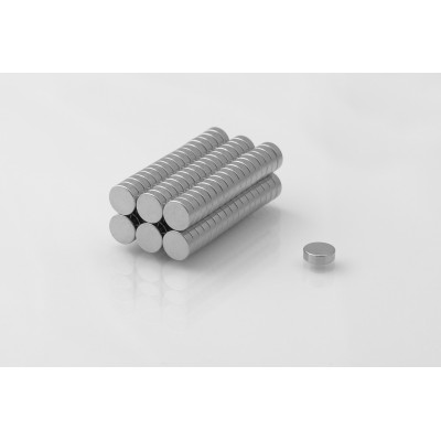 Magnes neodymowy walec 6 X 2 mm