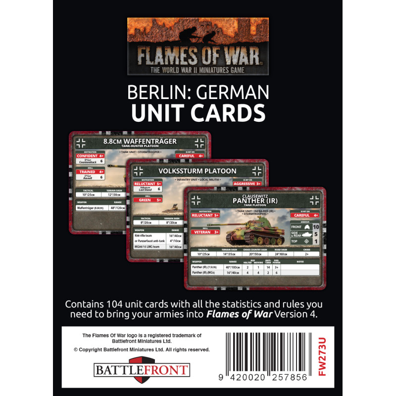 Berlin: German Unit Cards
