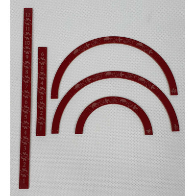 Zestaw Miarek i Łuków  Rodowy Czerwony