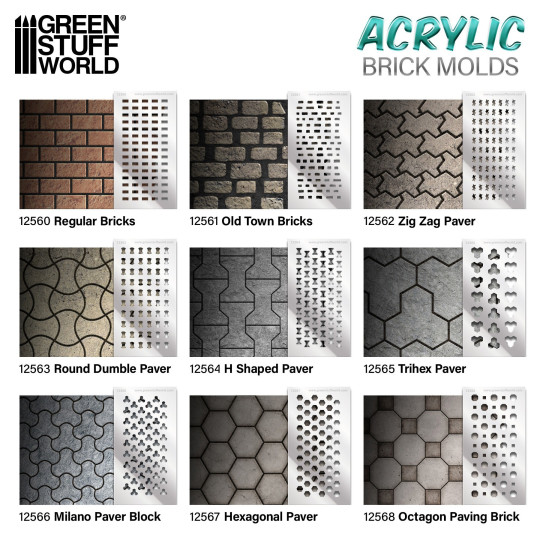 Acrylic molds - Octagon Paving Brick