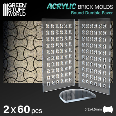 Acrylic molds - Round Dumble Paver