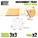MDF Movement Trays - Slimfit Square 75x75mm
