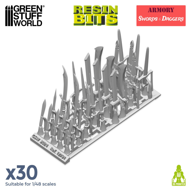 3D printed set - Swords & Daggers