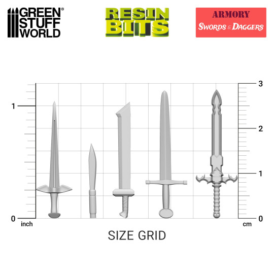 3D printed set - Swords & Daggers