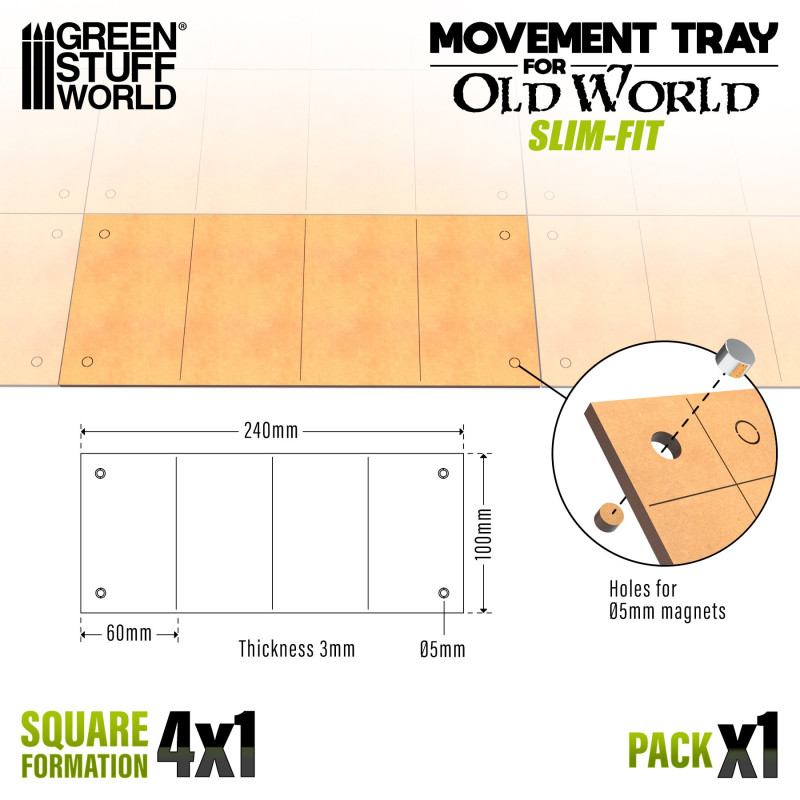 MDF Movement Trays - Slimfit 240x100mm